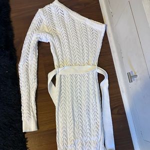 White Long Maxi Crochet Dress Size M